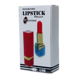 Міні-вібратор червоний Rechargeable Lipstick Vibrator