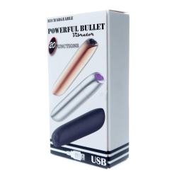 Міні-вібратор Rechargeable Powerful Bullet Vibrator Silver