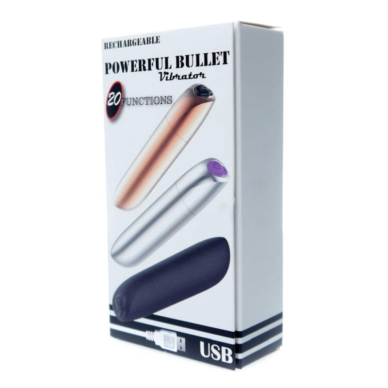 Міні-вібратор Rechargeable Powerful Bullet Vibrator Silver Міні-вібратор Rechargeable Powerful Bullet Vibrator Silver