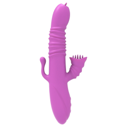 Вібратор Ada USB Purple — потрійна стимуляція