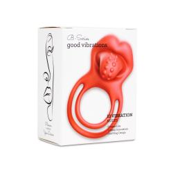 Ерекційне віброкільце Dual Ring Tongue Vibe червоне