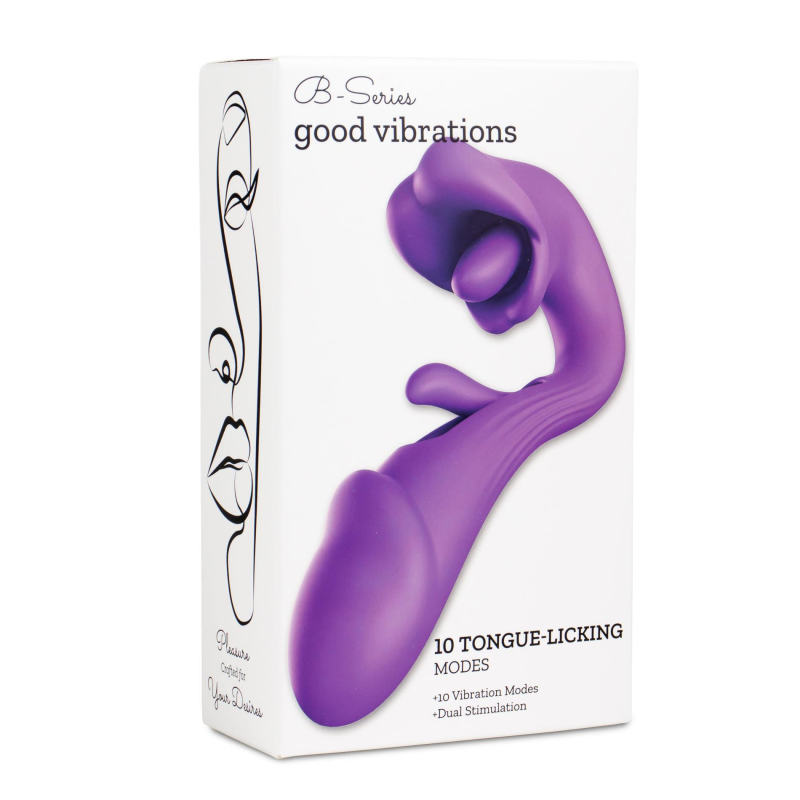 Вібратор фіолетовий Tongue Flap Dual Vibe