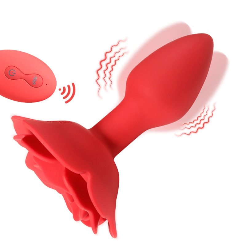 Анальна пробка Rose Rotating червона Анальна пробка Rose Rotating червона