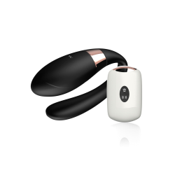 Вібратор для пар V-Vibe Black з пультом керування