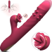 Вібратор малиновий Rotating And Licking Functions