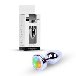 Анальна пробка - Jewellery Silver Plug Disco Flashlight