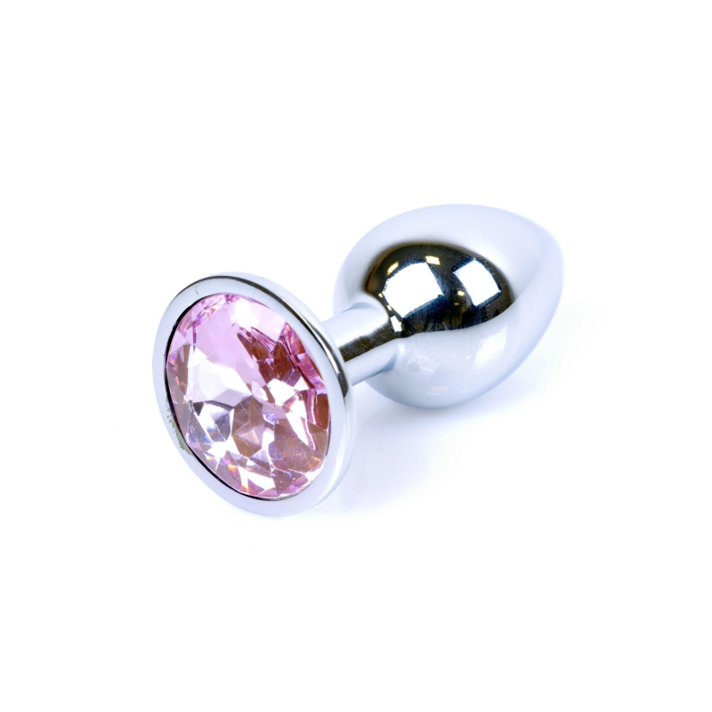 Срібляста анальна пробка Jewellery Silver Plug з рожевим кристалом Срібляста анальна пробка Jewellery Silver Plug з рожевим кристалом