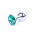 Анальна пробка Jewellery Silver Plug Green Анальна пробка Jewellery Silver Plug Green