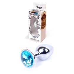 Анальна пробка Jewellery Silver Plug Light Blue