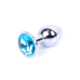 Анальна пробка Jewellery Silver Plug Light Blue Анальна пробка Jewellery Silver Plug Light Blue