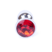 Анальна пробка Jewellery Silver Plug Red із кристалом Анальна пробка Jewellery Silver Plug Red із кристалом