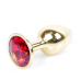 Анальна пробка - Jewellery Gold Plug Red