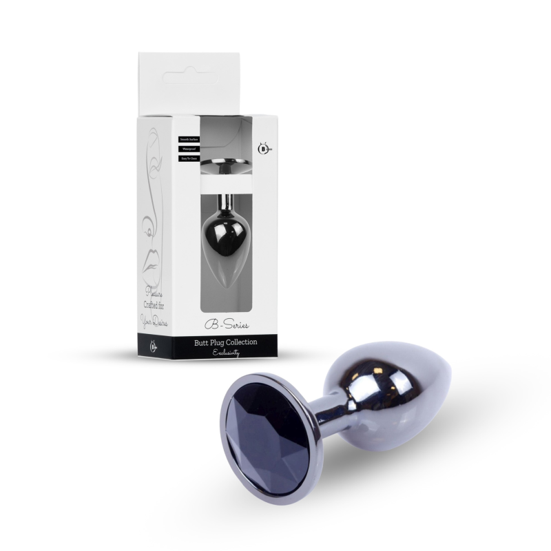 Анальна пробка - Jewellery Dark Silver Plug Black