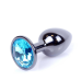 Анальна пробка Jewellery Dark Silver Light Blue Анальна пробка Jewellery Dark Silver Light Blue
