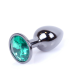 Анальна пробка - Jewellery Dark Silver Plug Green