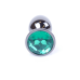 Анальна пробка - Jewellery Dark Silver Plug Green