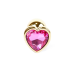 Анальна пробка - Jewellery Gold Heart Plug Pink