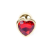 Анальна пробка Jewellery Gold Heart Plug червона Анальна пробка Jewellery Gold Heart Plug червона