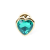 Анальна пробка - Jewellery Gold  Heart PLUG- Green