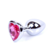 Анальна пробка Jewellery Silver Heart Plug Pink від BOYS of TOYS
