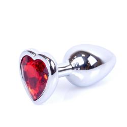 Анальна пробка Jewellery Silver Heart Plug сріблястого кольору Анальна пробка Jewellery Silver Heart Plug сріблястого кольору