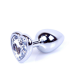 Анальна пробка Jewellery Silver Heart Plug Clear сріблястий метал Анальна пробка Jewellery Silver Heart Plug Clear сріблястий метал