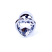 Анальна пробка Jewellery Silver Heart Plug Clear сріблястий метал Анальна пробка Jewellery Silver Heart Plug Clear сріблястий метал