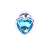 Анальна пробка - Jewellery Silver Heart Plug Light Blue