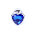 Анальна пробка - Jewellery Silver  Heart PLUG- Dark Blue