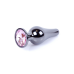 Анальна пробка - Jewellery Dark Silver Long Plug Pink