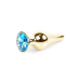 Анальна пробка - Jewellery Gold Long Plug Light Blue