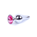 Анальна пробка - Jewellery Silver Long Plug Pink