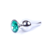 Анальна пробка - Jewellery Silver BUTT PLUG- Green