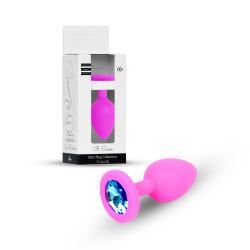 Анальна пробка - Jewellery Silicone Pink Plug S Light Blue