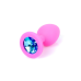 Анальна пробка - Jewellery Silicone Pink Plug S Light Blue