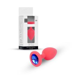 Анальна пробка - Jewellery Silicone Red Plug M Blue
