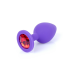 Анальна пробка - Jewellery Silicone Purple Plug M Red