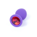 Анальна пробка - Jewellery Silicone Purple Plug M Red