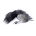 Анальна пробка Fox Tail Black 2XL сріблястого кольору Анальна пробка Fox Tail Black 2XL сріблястого кольору