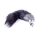 Анальна пробка Fox Tail Black 2XL сріблястого кольору Анальна пробка Fox Tail Black 2XL сріблястого кольору