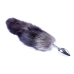 Анальна пробка Fox Tail Black 2XL сріблястого кольору Анальна пробка Fox Tail Black 2XL сріблястого кольору