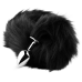 Анальна пробка Fox Tail Black, XL — срібляста