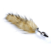 Анальна пробка Fox Tail Brown XL сріблястого кольору