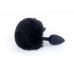 Анальна пробка - Bunny Tail Silicone Black Plug Black