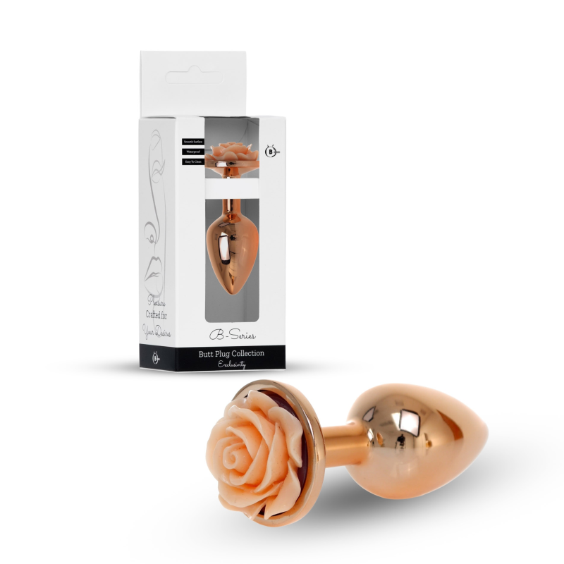 Анальна пробка - Jewellery Red Gold Rose Plug Peach