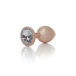 Анальна пробка - Jewellery Pearl Gold Plug Clear M