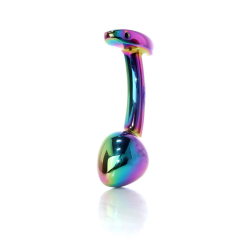 Анальна пробка - Jewellery Multicolour Curved Plug L