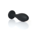 Анальна пробка - Jewellery Silicone Black Plug M Clear