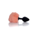 Анальна пробка - Bunny Tail Silicone Black Plug Peach