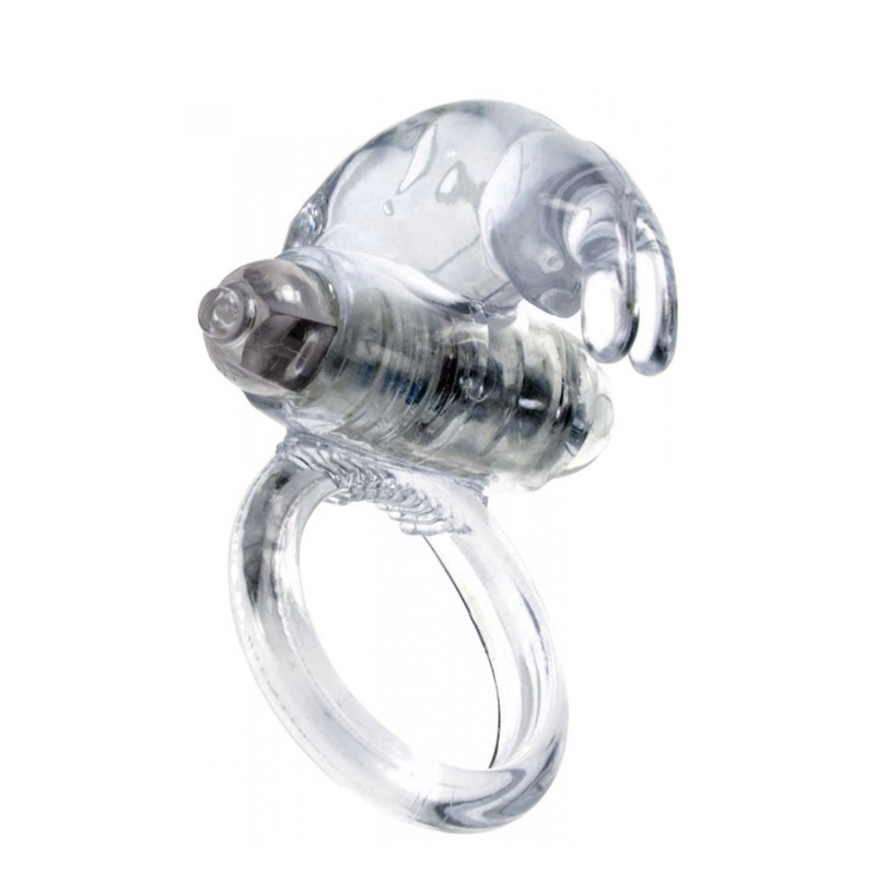Ерекційне віброкільце Rabbit Vibro CockRing Clear